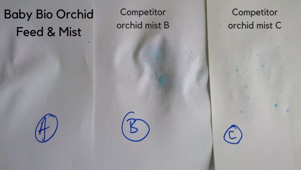 Baby Bio competitive test Orchid Feed & Mist