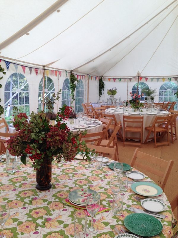 Home-made marquee bunting