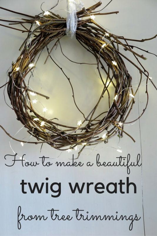 Make a beautiful twig wreath - quick, easy and free 
