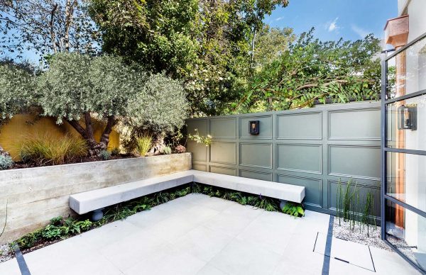 Olive trees for privacy from Langlea Design