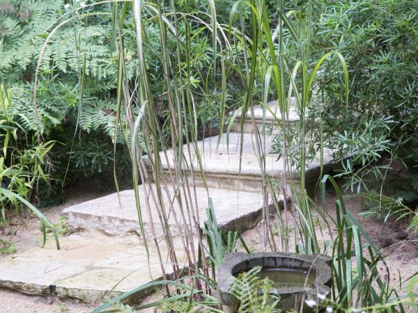 Steps for a three-dimensional garden at the Jardin Agapanthe