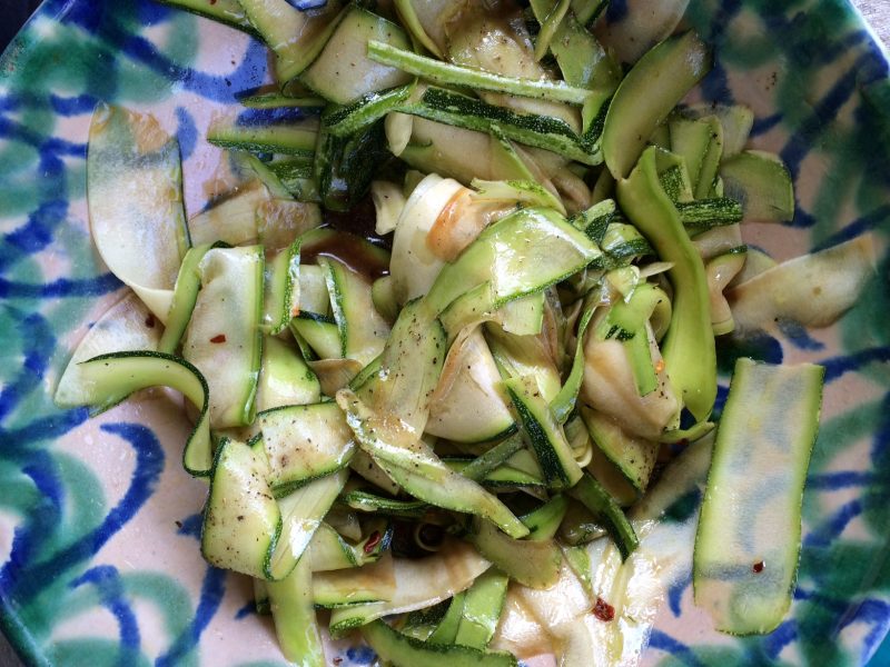Quick and easy courgette salad