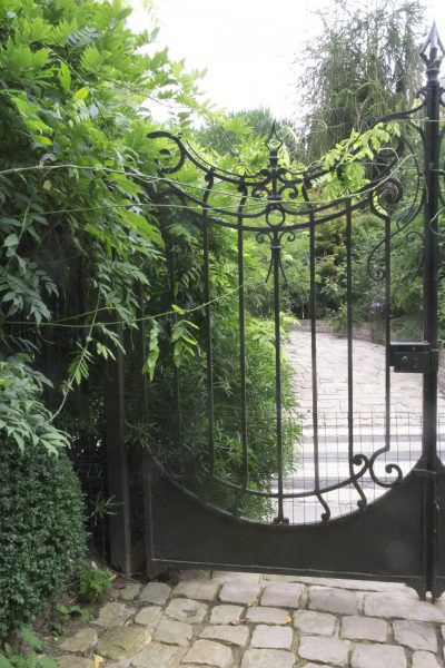 Over-sized gates create a majestic entrance
