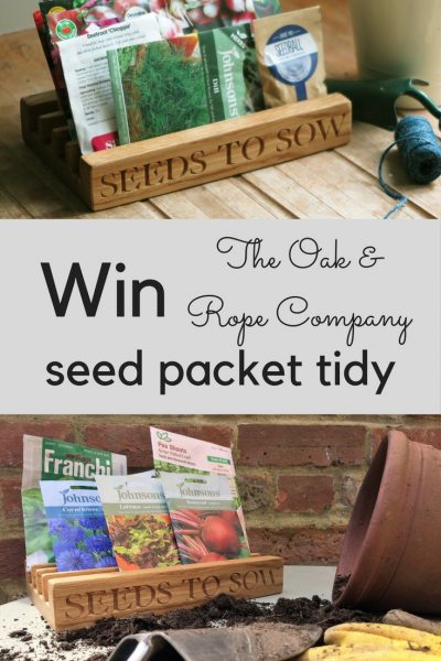 Win a handmade Oak & Rope Seed Packet Tidy