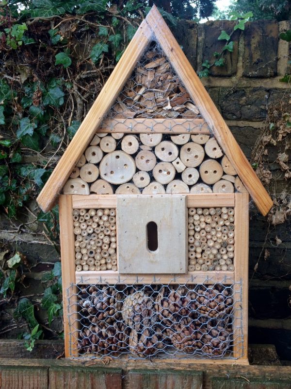 Mixed bug hotel to shelter insects