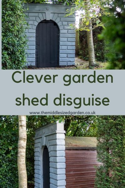 Classical facade for an ordinary garden shed
