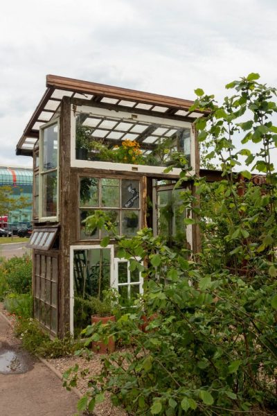 Home-made greenhouse from recycled windows