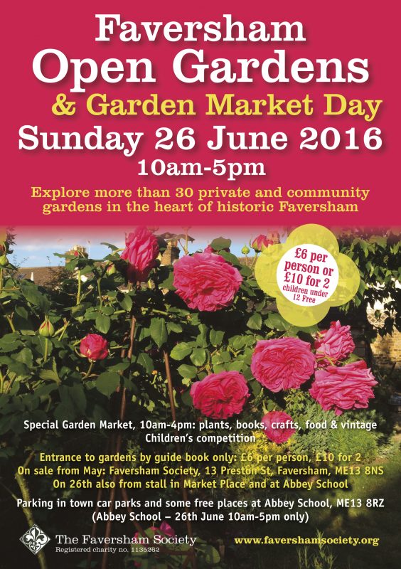 Faversham Open Gardens 2016 flyer